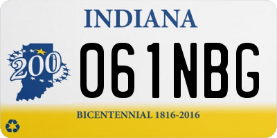 IN license plate 061NBG