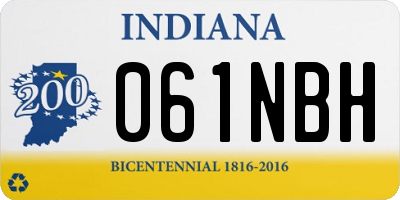 IN license plate 061NBH