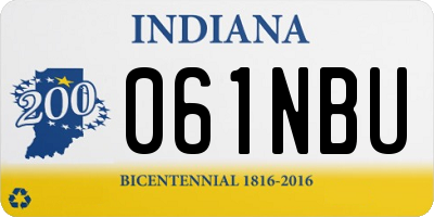 IN license plate 061NBU