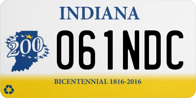 IN license plate 061NDC