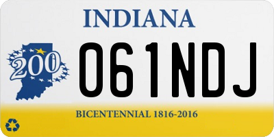 IN license plate 061NDJ