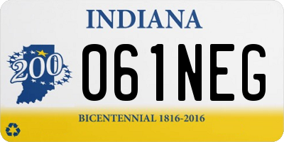 IN license plate 061NEG