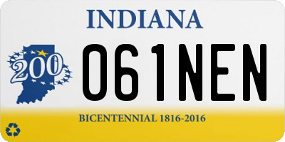 IN license plate 061NEN