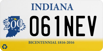 IN license plate 061NEV
