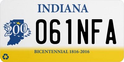 IN license plate 061NFA