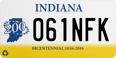IN license plate 061NFK