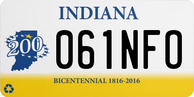 IN license plate 061NFO