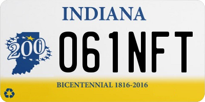 IN license plate 061NFT