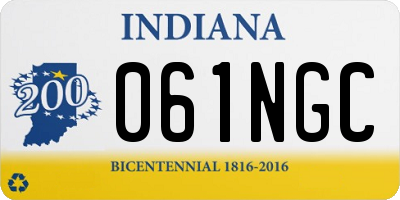 IN license plate 061NGC