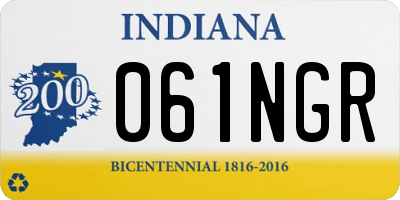 IN license plate 061NGR
