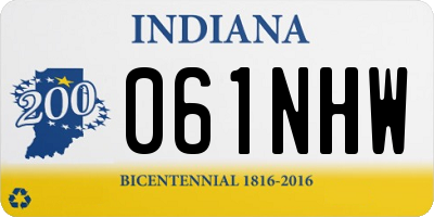 IN license plate 061NHW