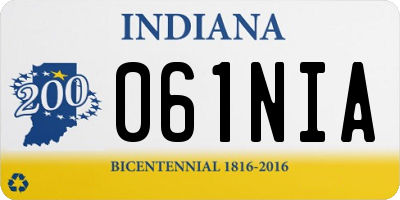 IN license plate 061NIA