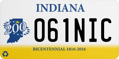 IN license plate 061NIC