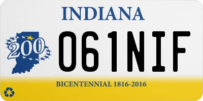IN license plate 061NIF