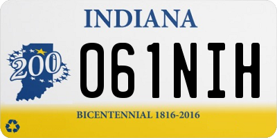 IN license plate 061NIH