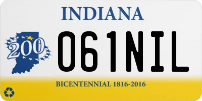 IN license plate 061NIL