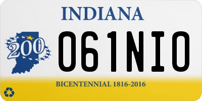 IN license plate 061NIO
