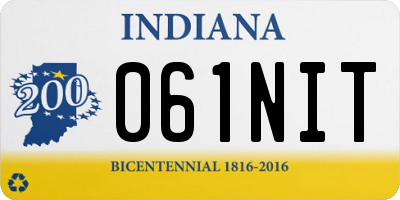 IN license plate 061NIT
