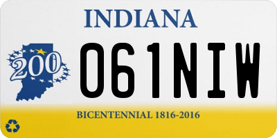 IN license plate 061NIW