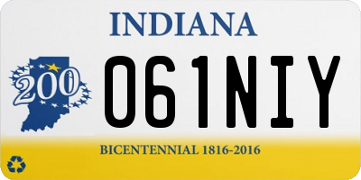 IN license plate 061NIY