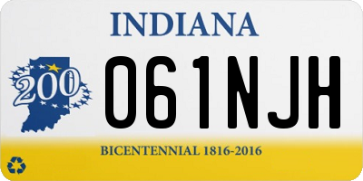 IN license plate 061NJH