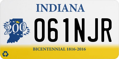 IN license plate 061NJR
