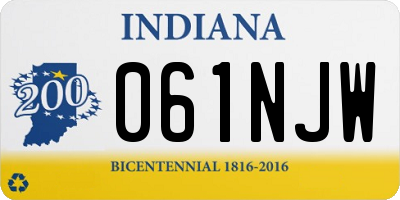 IN license plate 061NJW