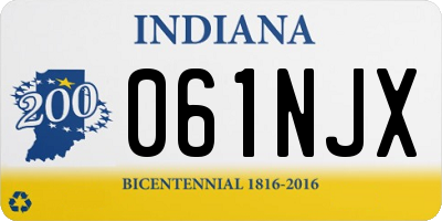 IN license plate 061NJX