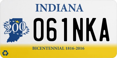 IN license plate 061NKA