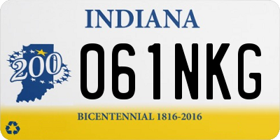 IN license plate 061NKG