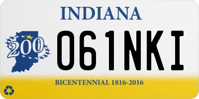 IN license plate 061NKI