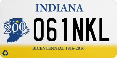IN license plate 061NKL