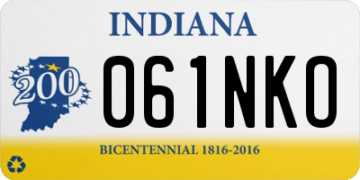 IN license plate 061NKO