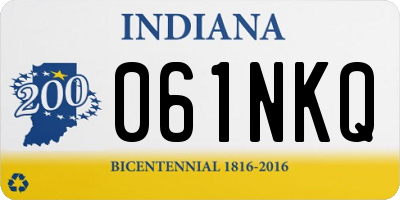IN license plate 061NKQ