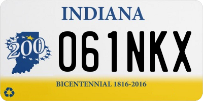 IN license plate 061NKX