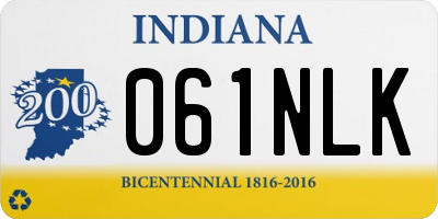 IN license plate 061NLK