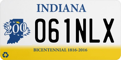 IN license plate 061NLX