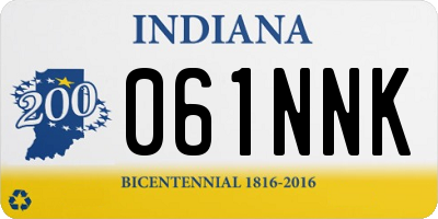 IN license plate 061NNK