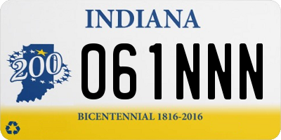 IN license plate 061NNN