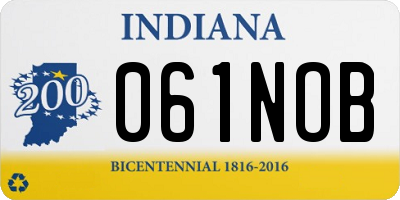 IN license plate 061NOB