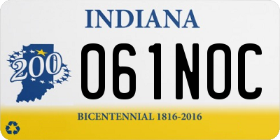 IN license plate 061NOC