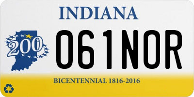 IN license plate 061NOR