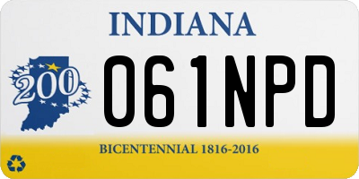 IN license plate 061NPD