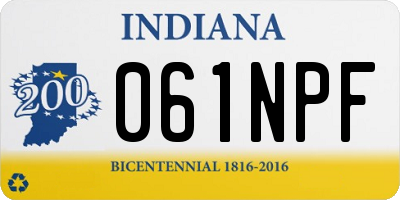 IN license plate 061NPF