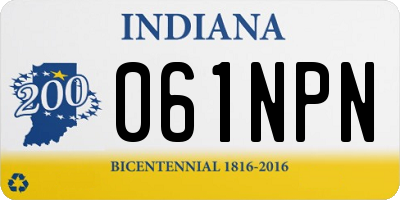 IN license plate 061NPN