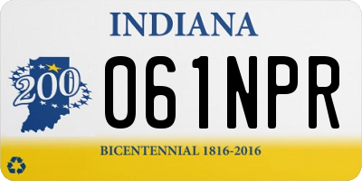IN license plate 061NPR