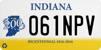IN license plate 061NPV