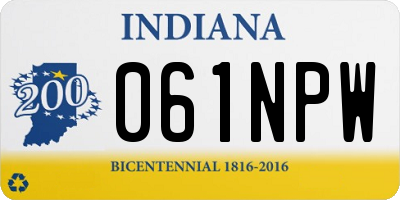 IN license plate 061NPW
