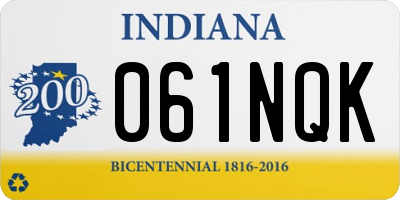 IN license plate 061NQK