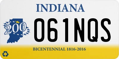 IN license plate 061NQS